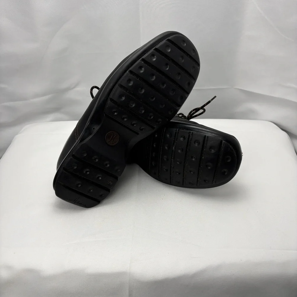 Cole Haan Zeno Lace ll Men's Sz8 Black Leather Split-Toe Casual‎ Oxford Style